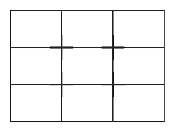 A three by three grid. 