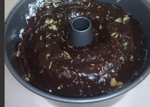 A cake in a pan