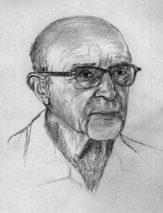 Drawing of Carl Rogers.