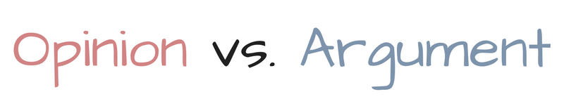 Title for Opinion or Argument graphic