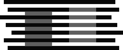 Gray rectangles in White’s illusion appear lighter when surrounded by white areas and darker when surrounded by black areas.