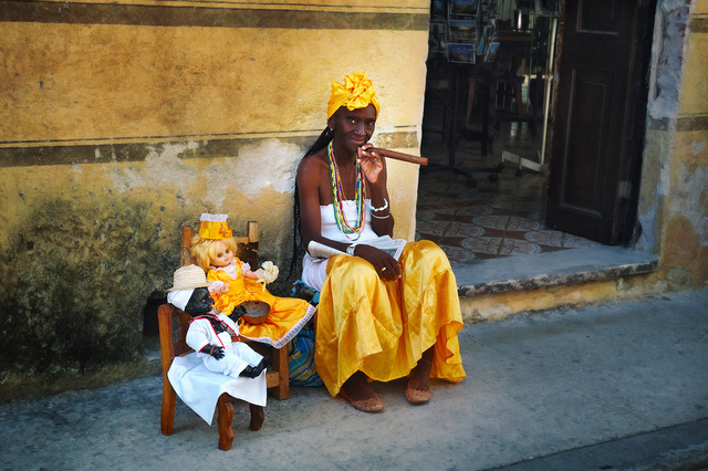 A santera (priestess of Santería) in Cuba