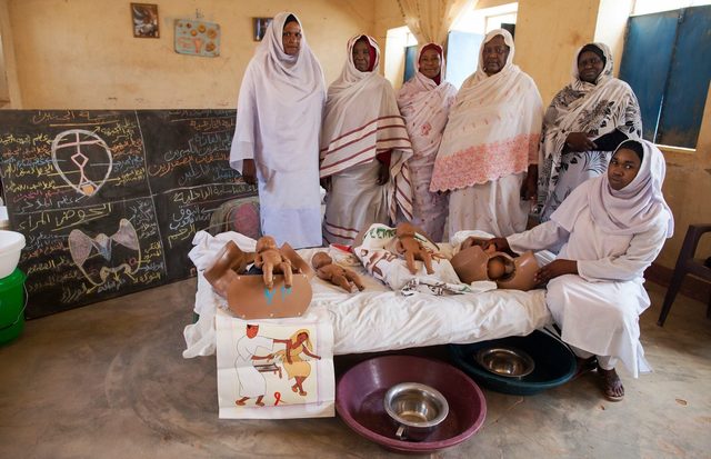 Students and teachers at a midwifery school in North Darfur committed to ending the practice of female genital cutting