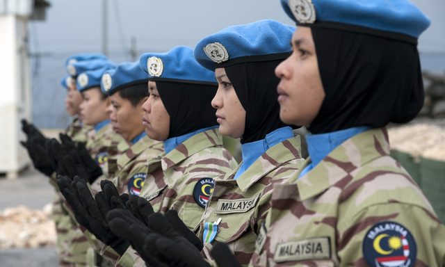 UN Malaysian women peacekeepers, 2012
